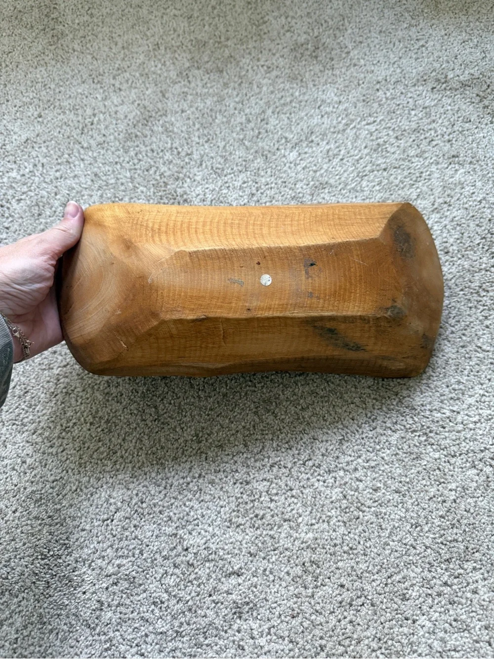Small Wood Dough Bowl - Natural Home Accent